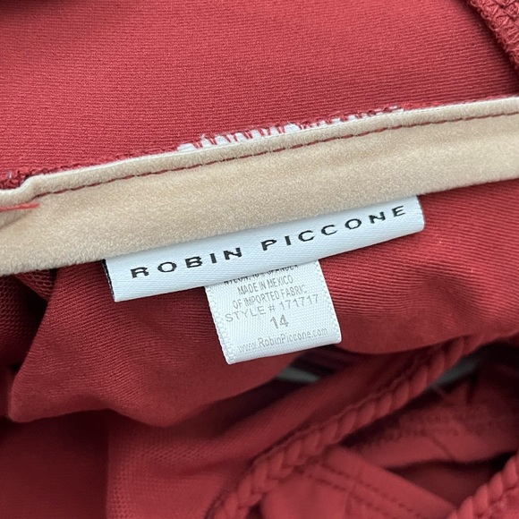 Robin Piccone Ava Cut Out Braided Strappy One Piece Swimsuit Size 14 - Picture 6 of 9